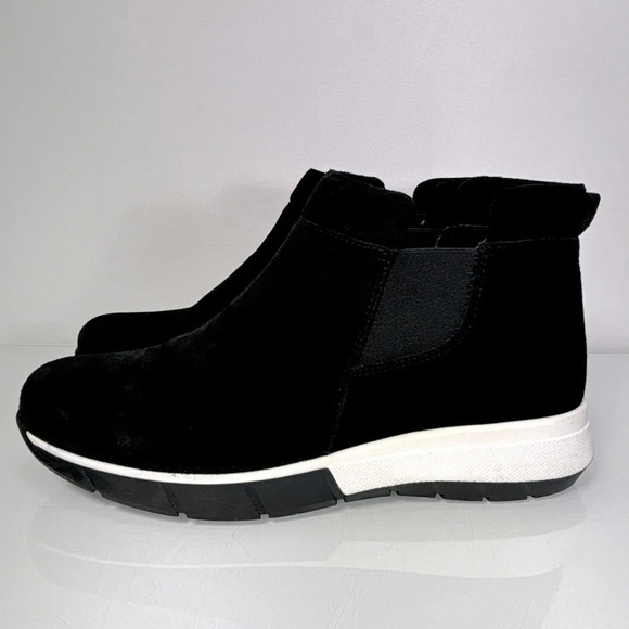 La Canadienne Nikki Black Waterproof Suede Leather High Top Sneakers Size 10 - Picture 12 of 13